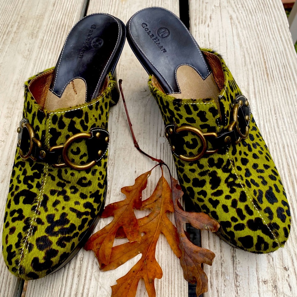 🐆 The Cheetah Cole Hasn Mules. Size 8 1/2 B